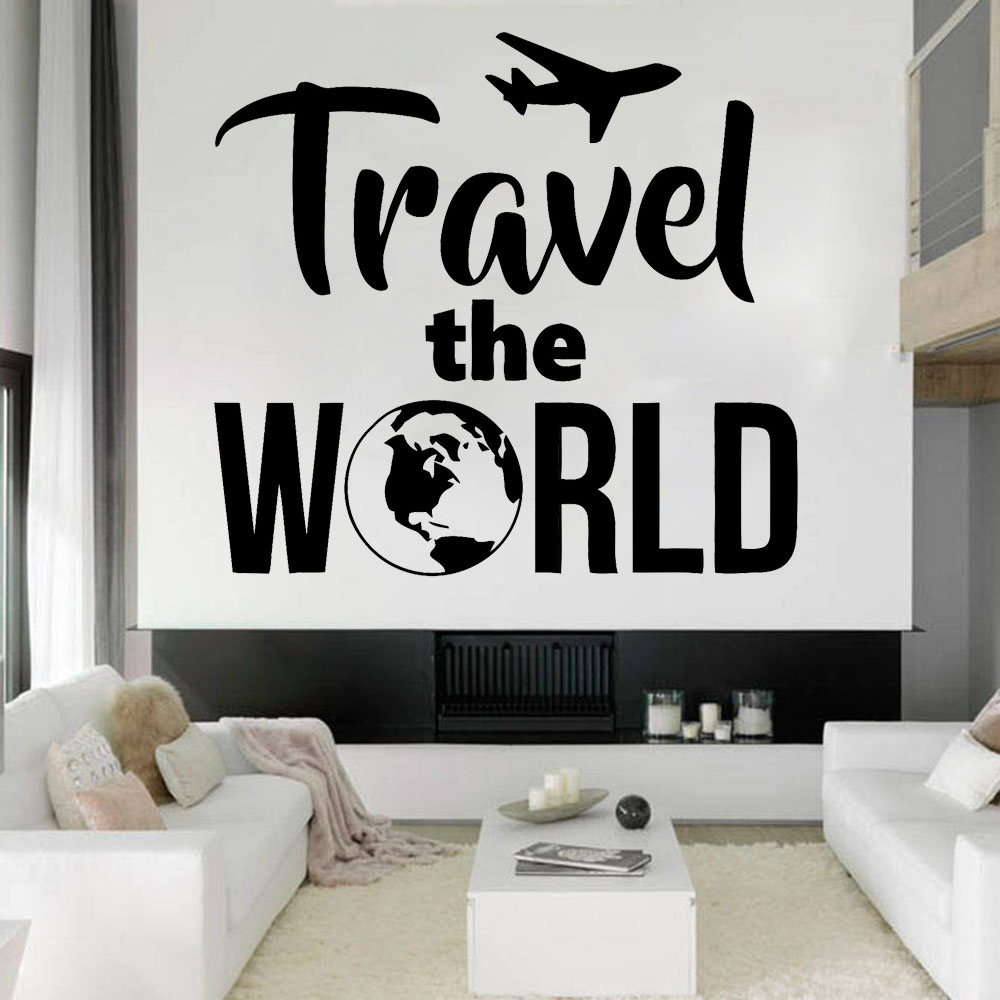 Office Furniture World - Reisbureau Muurstickers Home Decor Woonkamer Kantoor