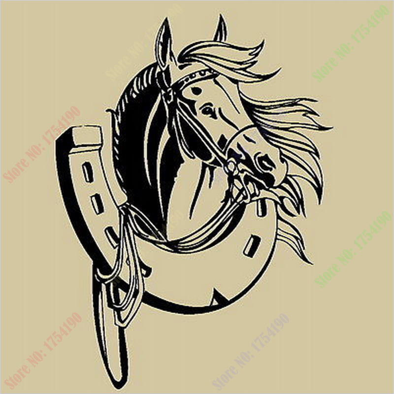 Office Furniture For Sale - Mooie paardenkop muursticker huisdier kunst decor