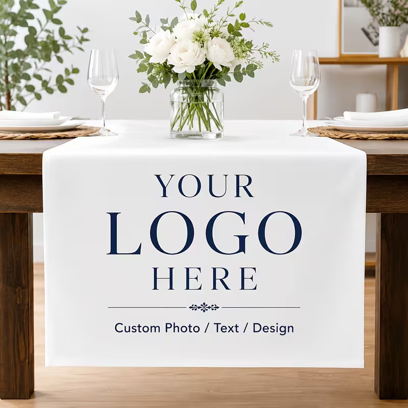 Work Office Furniture - Aangepaste tafelbanner bruiloft verjaardag feest bedrijfslogo