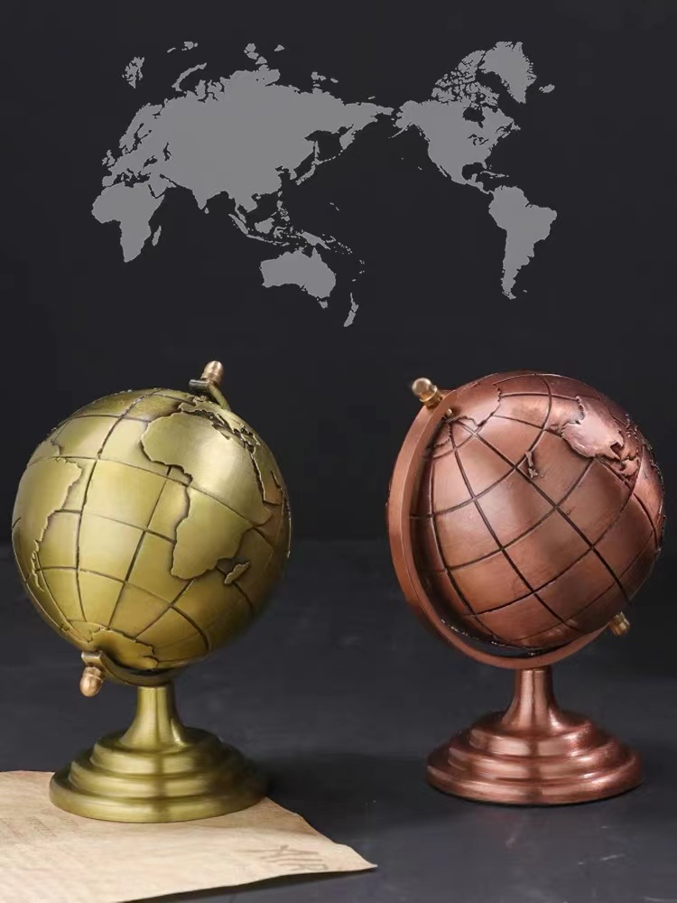Office Furniture World - Vintage Globe Model Legering Kleine Wereld