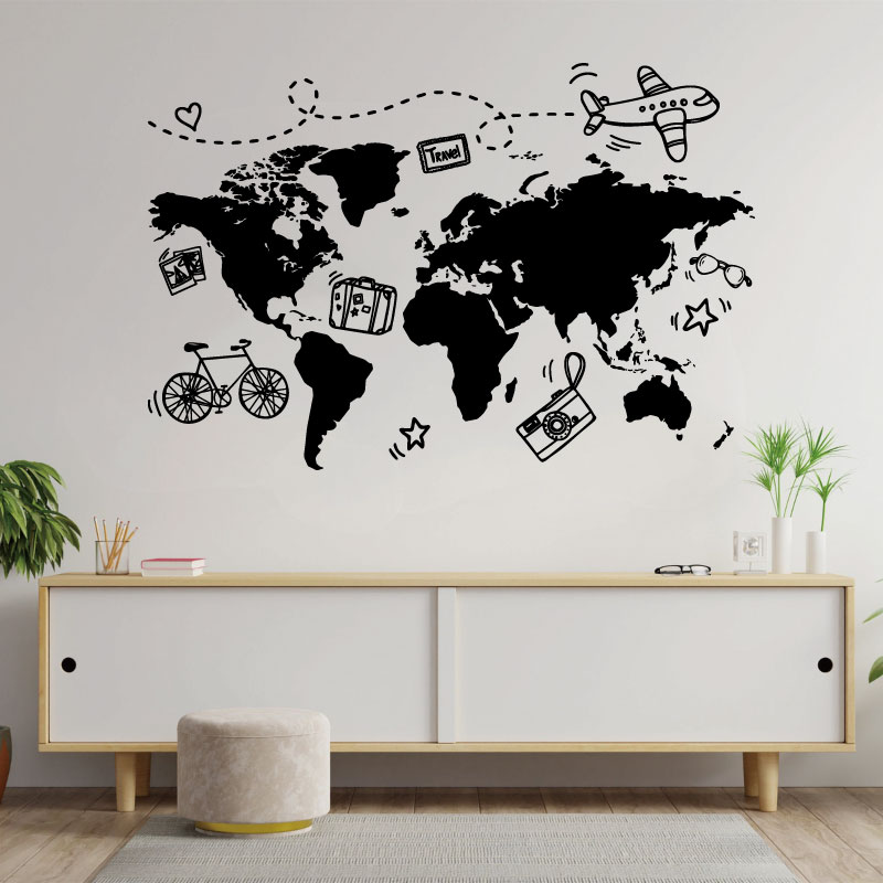 Gaan Reizen Wereldkaart Muurst - Office Furniture World recensie en prijs