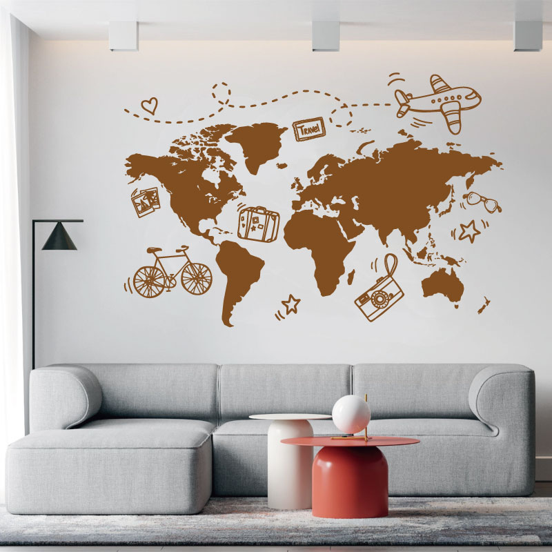 Gaan Reizen Wereldkaart Muurst - Office Furniture World recensie en prijs