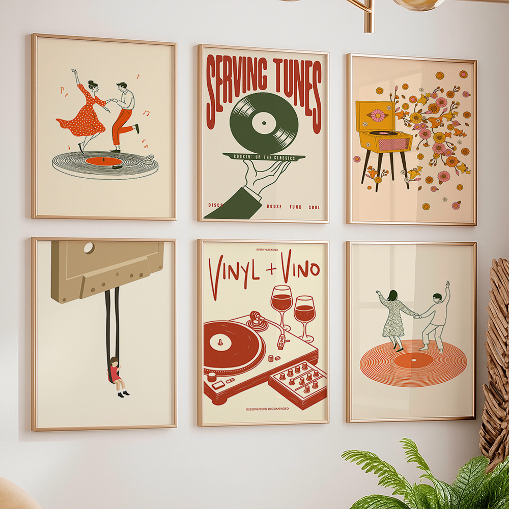 1pc Vintage Muziek Canvas Post - Office Furniture For Sale recensie en prijs