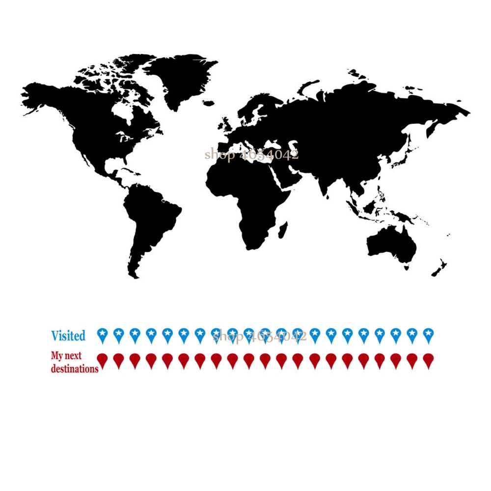 Grote Wereldkaart Muurtattoo R - Office Furniture World recensie en prijs