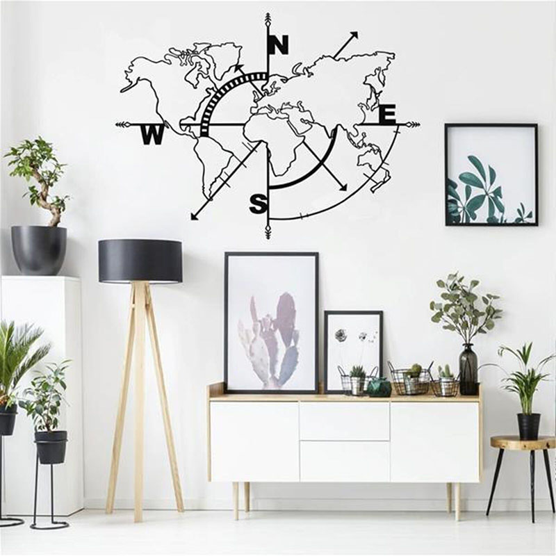 Grote wereldkaart kompas auto  - Office Furniture World recensie en prijs