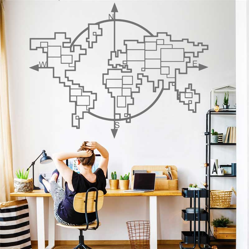 Geometrische Wereldkaart Kompa - Office Furniture World recensie en prijs