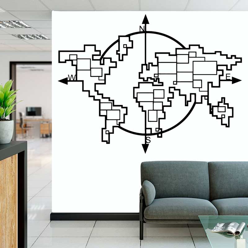 Geometrische Wereldkaart Kompa - Office Furniture World recensie en prijs