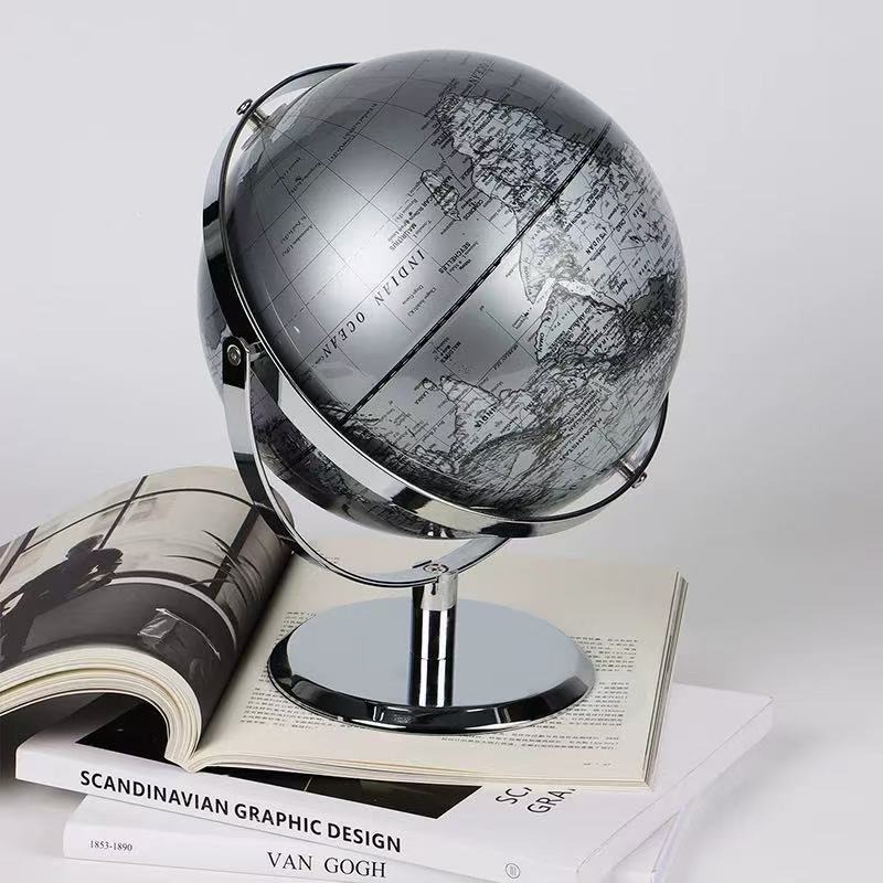 25cm Luxe Zilveren Wereldbol O - Office Furniture World recensie en prijs
